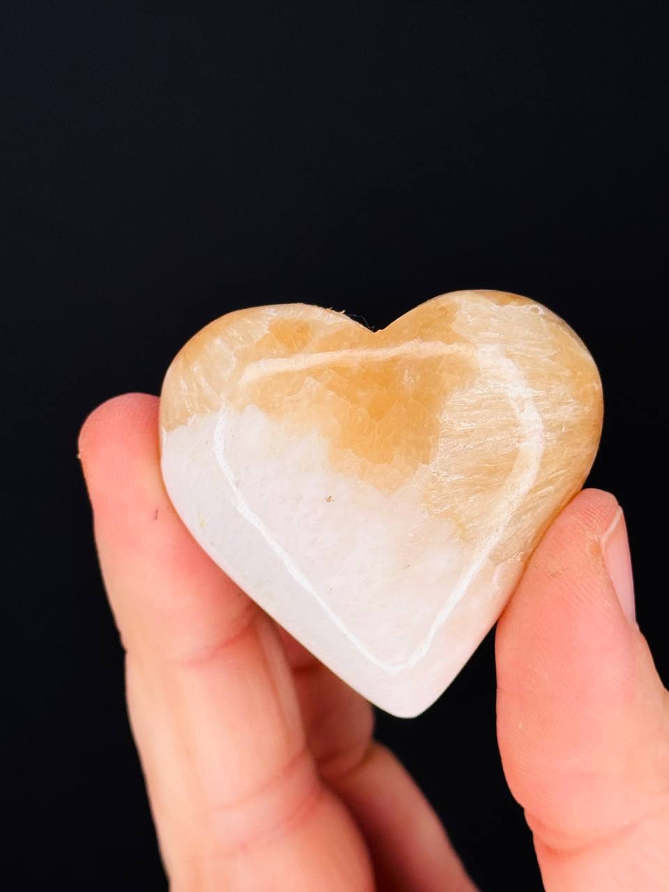 Cuore di Scolecite Bianca e Pesca